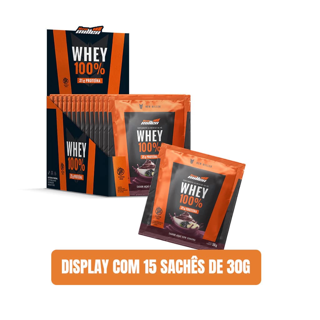 Whey 100% Display com sachês 30G - NEW MILLEN
