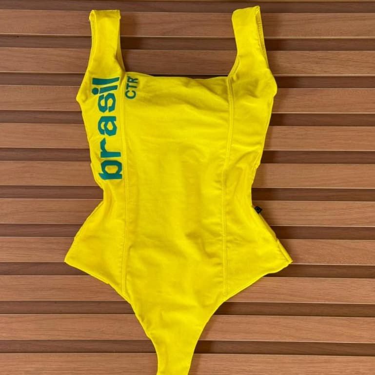 Body Maiô Nastacia Brasilcore Tendência Seleção Citrine