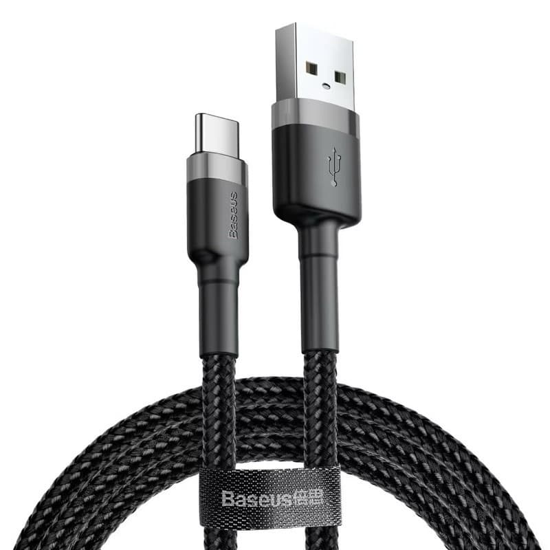 Cabo USB Para Tipo C Baseus 3.A QC3.0 Nylon Carregamento Rápido REFORCADO