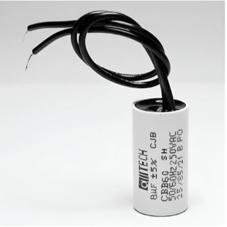 Capacitor Permanente De Ventilador 8uf 250vac 50/60hz 2 fios