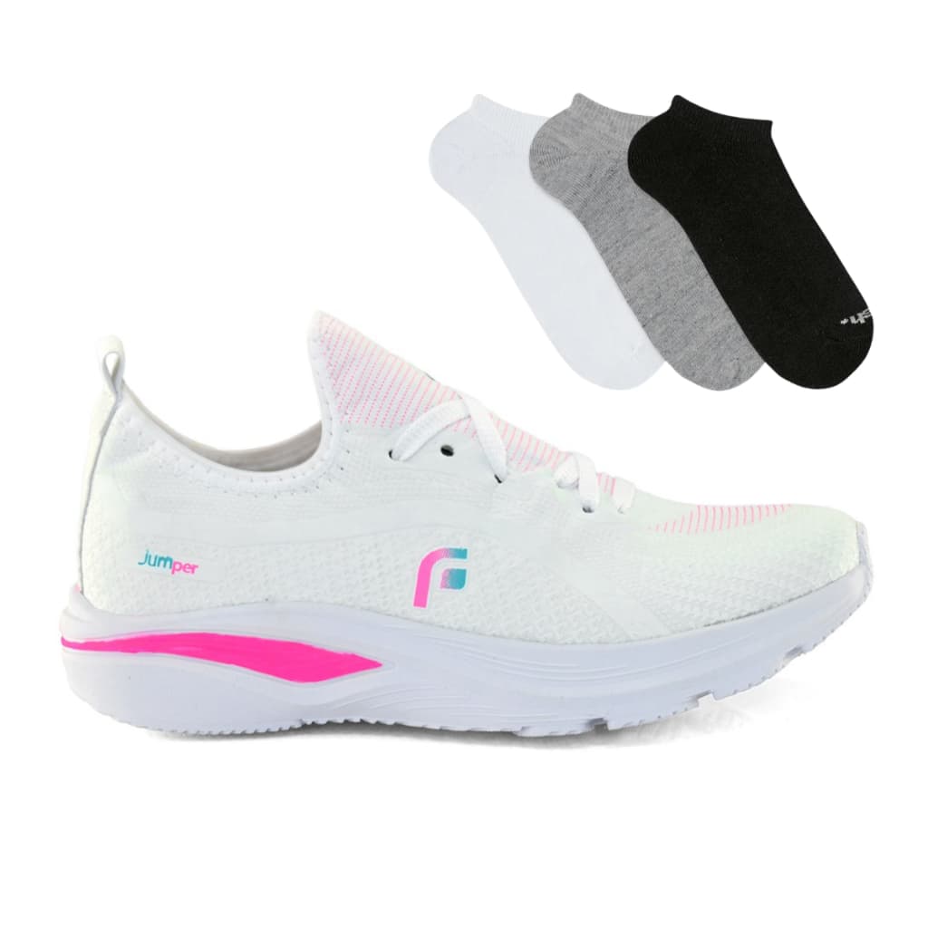 Tênis Feminino Esportivo Treino Academia Slip On Mais 1 Meia