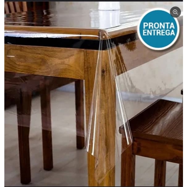 ⚡Protetor toalha de Mesa plastico transparente 210x140 cm PVC  Transparente – Proteção Elegante