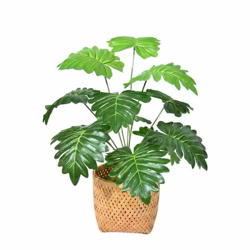 Planta Artificial Costela de Adao Verde Realista Planta Decorativa Pequena Mesa Sala Quarto Sem Vaso