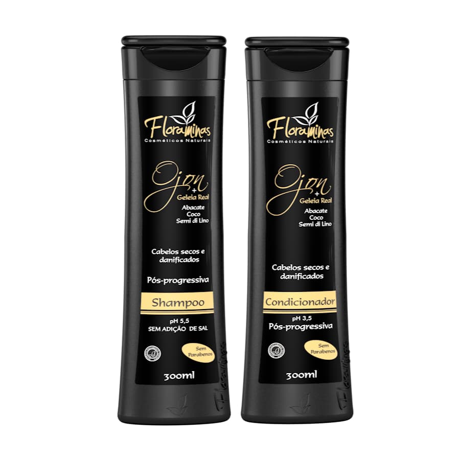 Kit Shampoo e Condicionador Ojon, Geleia Real 300ml Floraminas