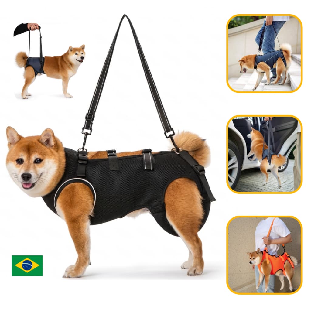 Suporte para Cães com Mobilidade Reduzida Displasia Deficiente Idoso Suporte Patas Traseiras