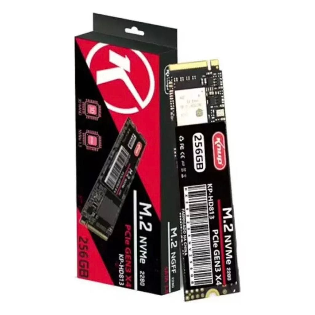 Ssd M.2 2280 Nvme 256gb Knup Kp-hd813 Para Pc E Notebook Preto