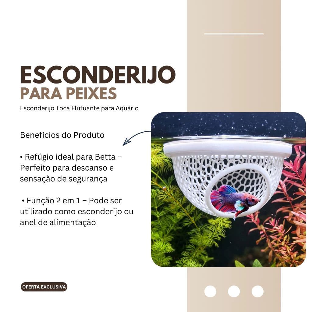Esconderijo Flutuante para Peixes Betta Toca para Aquário Cama Folha Descanso Aquarismo Decoração