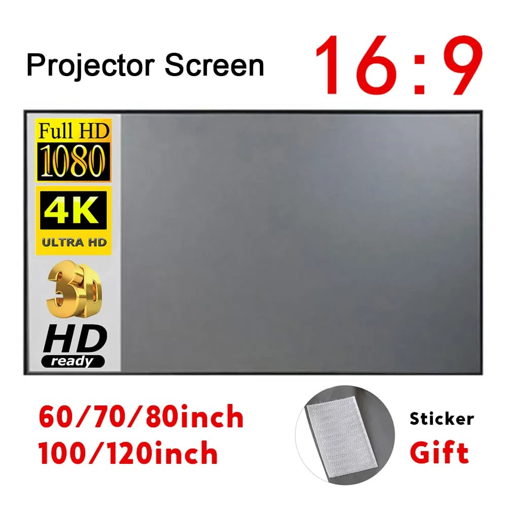 Tela de Projetor Reflexiva Portátil Aumenta Brilho da Projeção Anti-luz para Hy300 Magcubic Epson