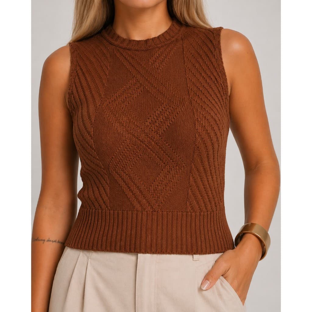 Regata Modal Feminina Básica Premium Confortável Sem Manga Moda Casual 4 Cores