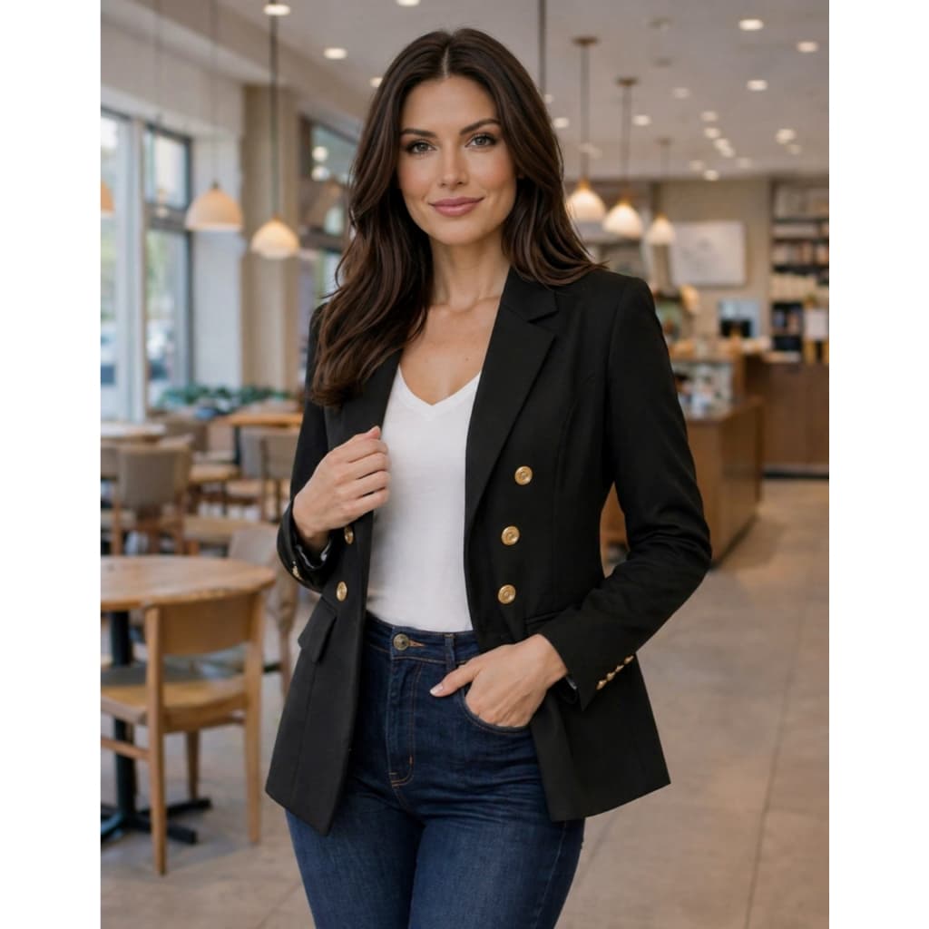 Blazer Feminino Alfaiataria Social Botão Terninho Trabalho