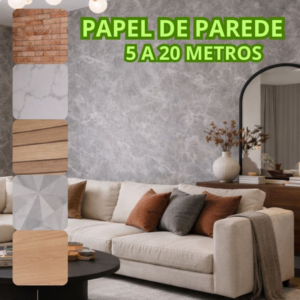 Papel de Parede Adesivos 20 Metros Ripado Cimento Queimado Para Quarto Sala Cozinha Moveis