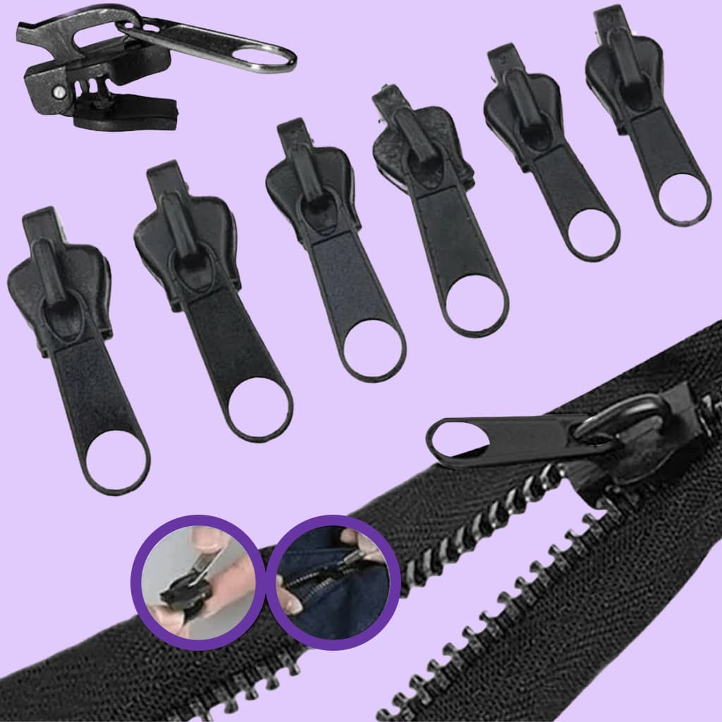 KIT 3/9 Peças Zipper Reparo Instantâneo Destacável Reparador De Zíper Artefato  Removível Sem Costura