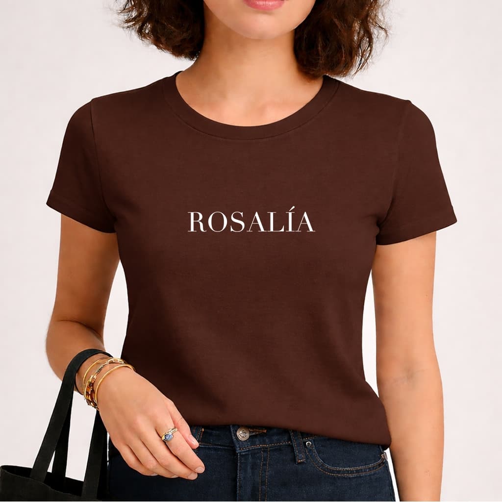 Camiseta Blusinha Babylook Feminina Rosalia Moderna Tendencia Banda Cantora 100% Algodão