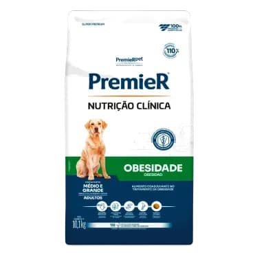 Ração Premier Nutrição Clínica Obesidade Cães Adultos Porte Médio e Grande 10,1kg
