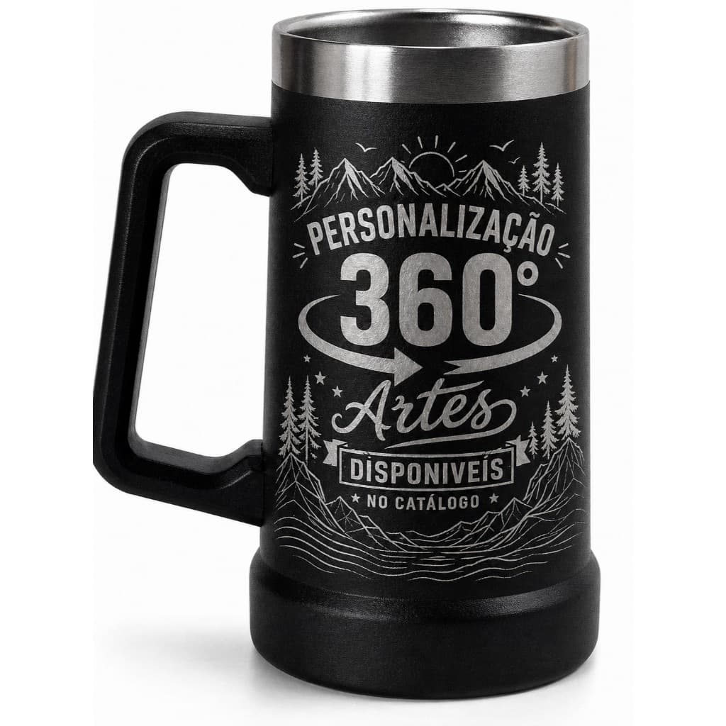 CANECA TÉRMICA 710 ml Personalizada com o Tema Desejado Gravação a laser 360 graus