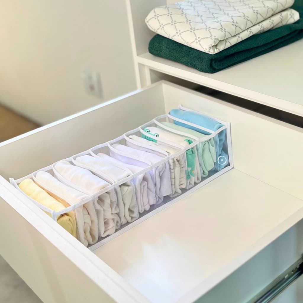 Kit Colmeias Organizadoras de Gavetas P2 (40x15x10) - Roupas de Bebê, Cuecas, Tops -  10 divisórias - Casa e Ordem