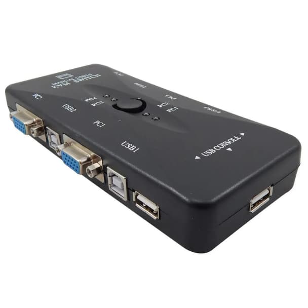 Chaveador Kvm Switch 4 Portas Entrada Vga E Usb