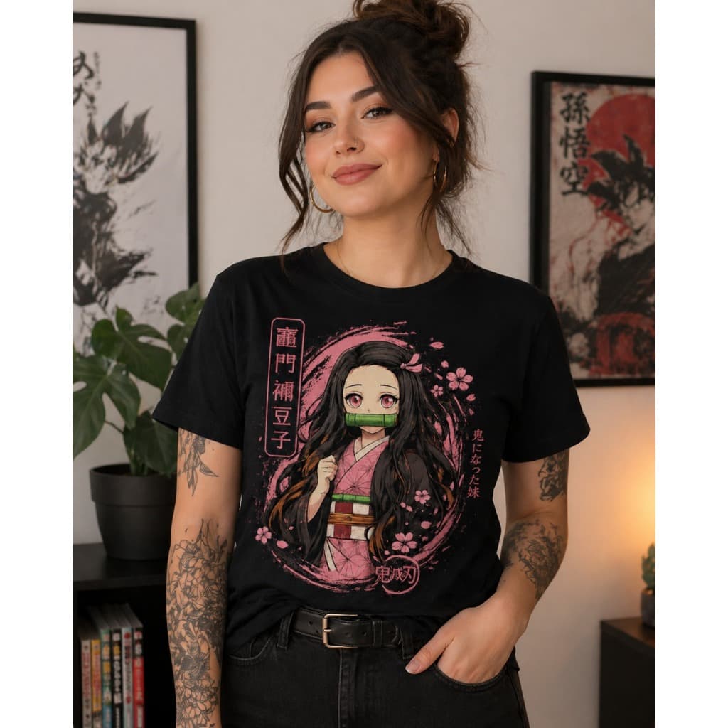 Camiseta Nezuko Kamado Demon Slayer Escolha Modelo