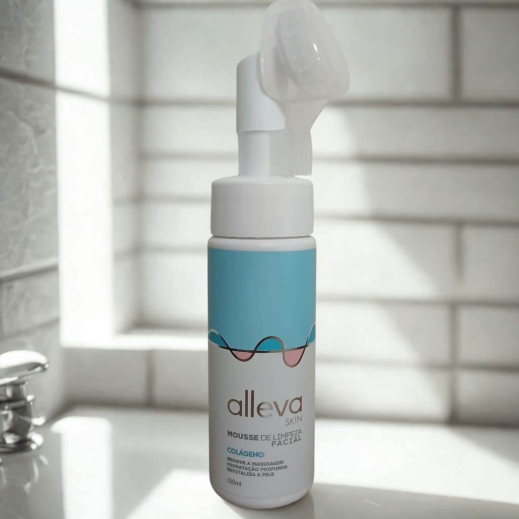 Mousse De Limpeza Facial Alleva Colágeno 150ml - Limpeza Hidratante