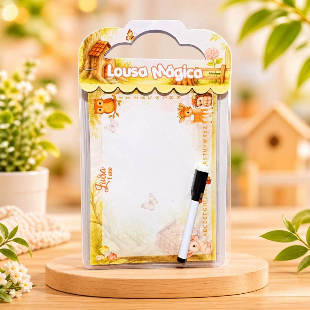 Lousa Mágica 3 em 1 Bosque encantado - Lembrancinha Personalizada Bosque Encantado
