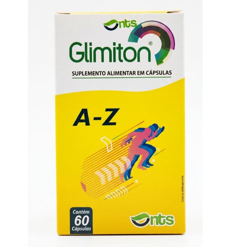Suplemento A‑Z Glimiton 60 Cápsulas NTS Vitaminas e Minerais Para Adultos