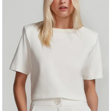Camiseta Cropped Feminina Fashion Moda Ombreiras Básica Casual Chic