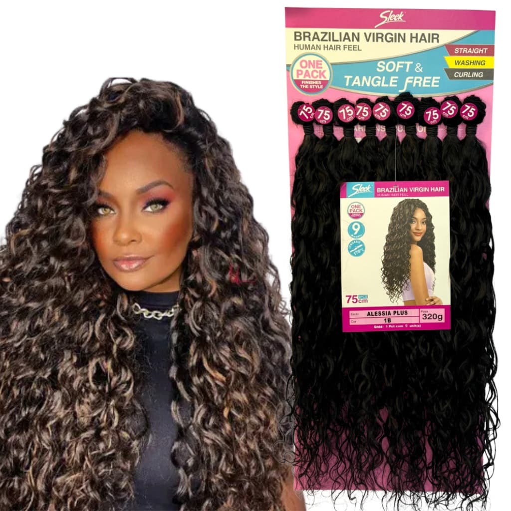 Cabelo Cacheado Idêntico Ao Humano Bio Fibra Na Tela 75cm Alessia Plus Rebecca Sleek 320gr