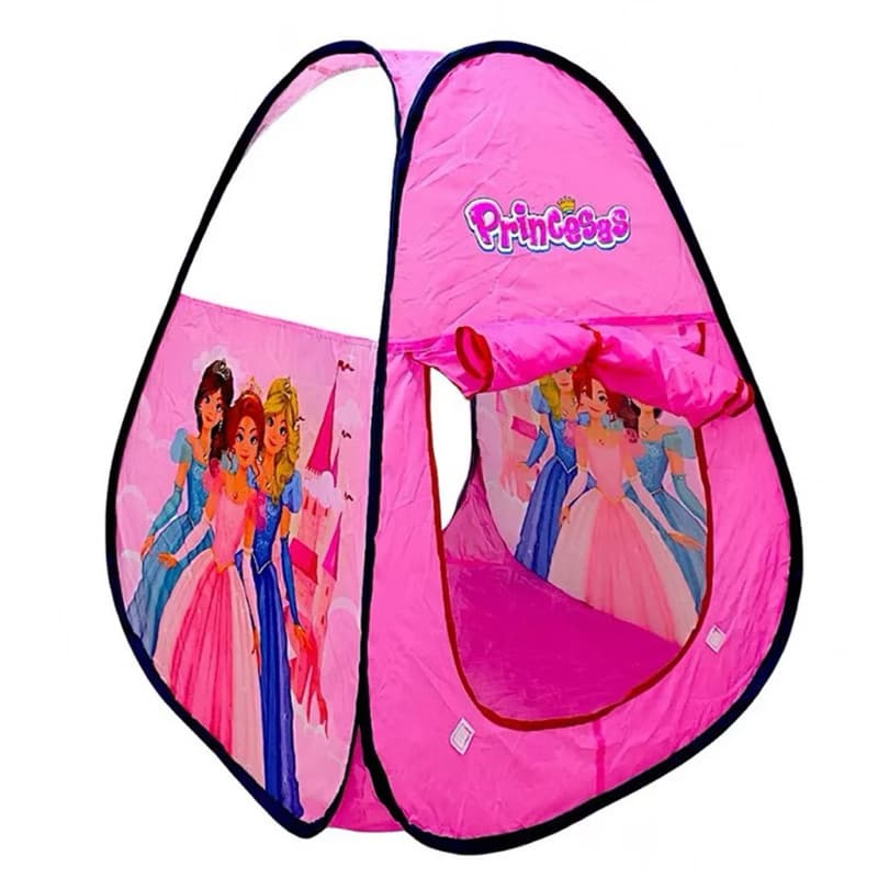Barraca Princesas para Crianças – Tenda Dobrável de Nylon, Estampa Colorida e Delicada