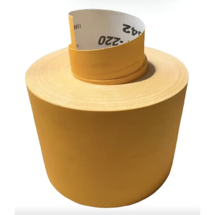 Lixa Amarela Rolo 5 Metros Grão 220 Madeira Ferro Massa 115 mm