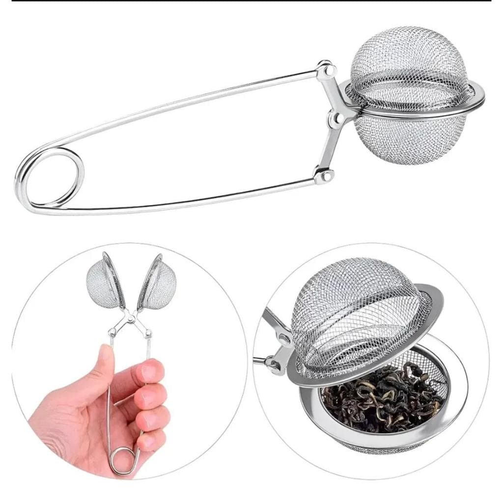 Infusores De Chá Inox Coador Peneira Ervas Com Cabo Infusor