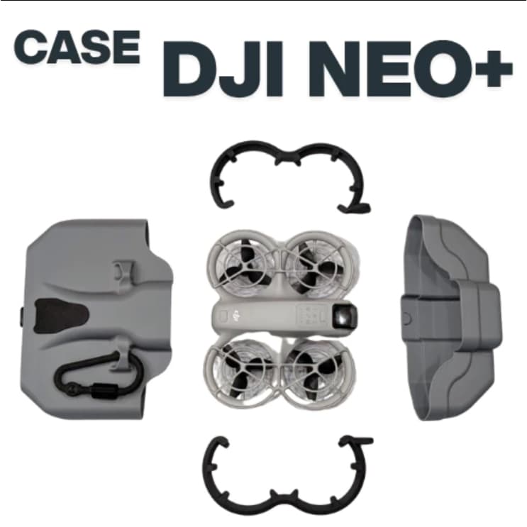 COMBO DJI Neo CASE + BUMPER Encaixe Preciso KIT 2 em 1 | Acesso USB, Passadores para alças