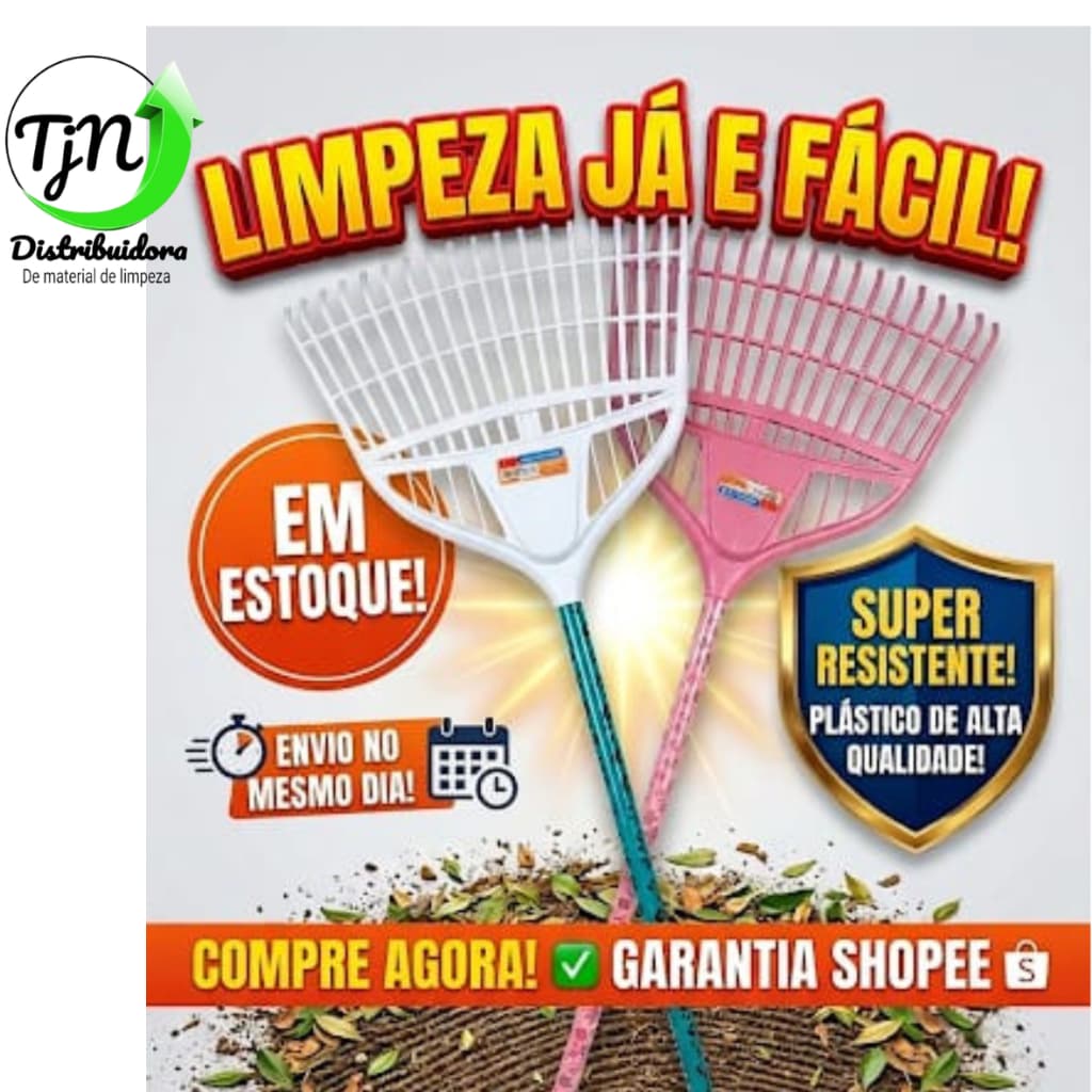Ciscador de Jardim com Cabo 40cm – Rastelo Manual para Horta, Jardim e Quintal