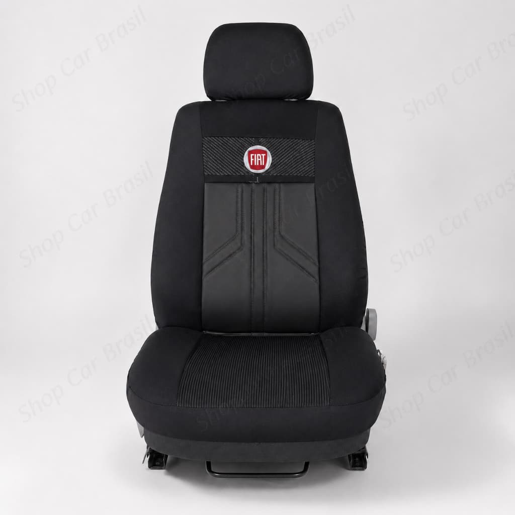 Capa Para Banco De Carro De Tecido E Couro Ecológico Premium Fiat