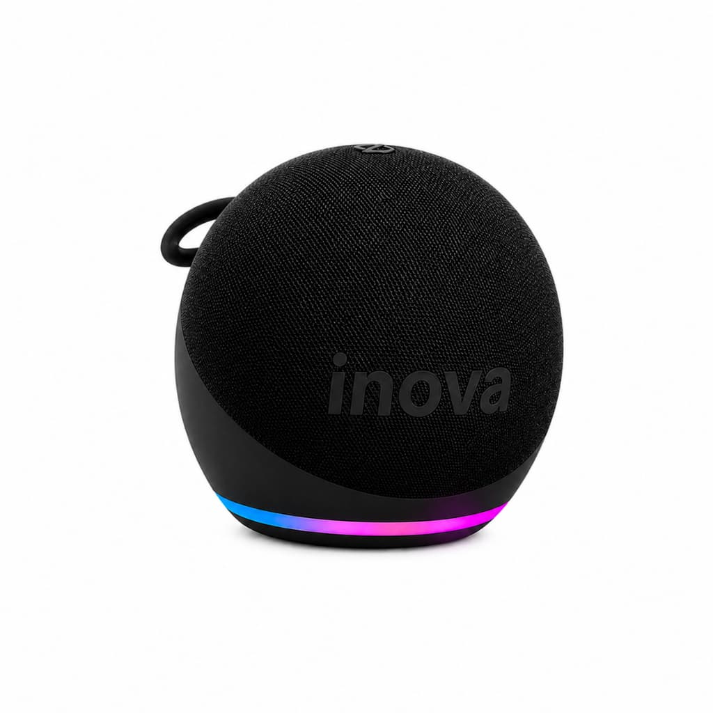 Caixa de Som Bluetooth Inova RAD-12331 Portátil com Rádio FM e Luzes RGB