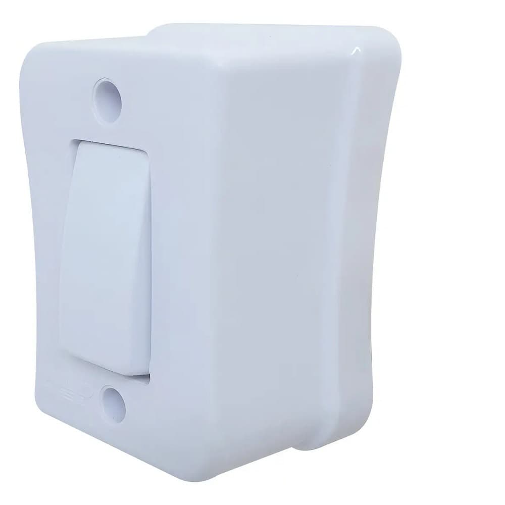 Interruptor Sobrepor 1 Tecla 110/220v Ref.1420531 FLP Modelo Viena Cod.930
