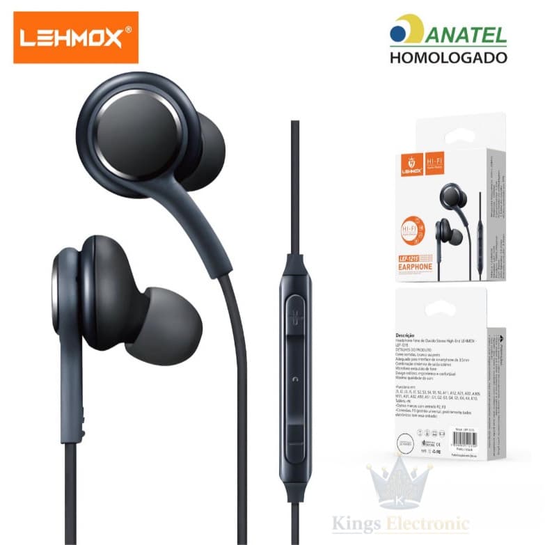 Fone de Ouvido Com Fio P2 Nylon Reforçado e Microfone Integrado