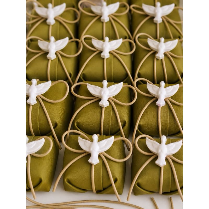 Aplique Espírito Santo Branco | Pombinha para Lembrancinhas de Batizado, Crisma e Primeira Comunhão Artesanato Festa