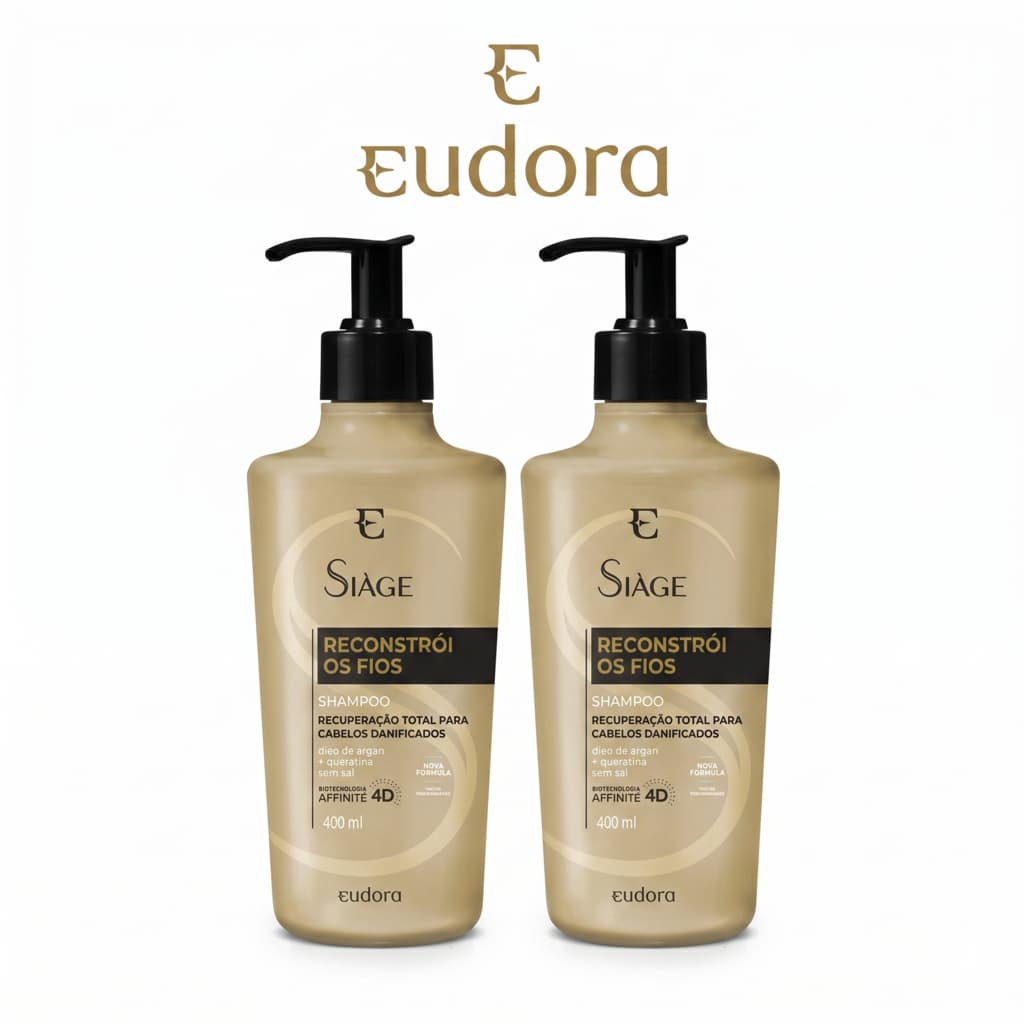 Kit 2 Shampoos Siàge Reconstrói Os Fios 400ml (VAL.: 11/2026)