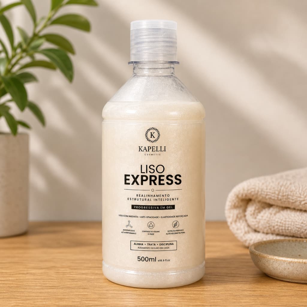 Progressiva Japonesa Gel Alisa 100% Primeira Aplicação Afro Anti Frizz Liso Express Kapelli 500ml