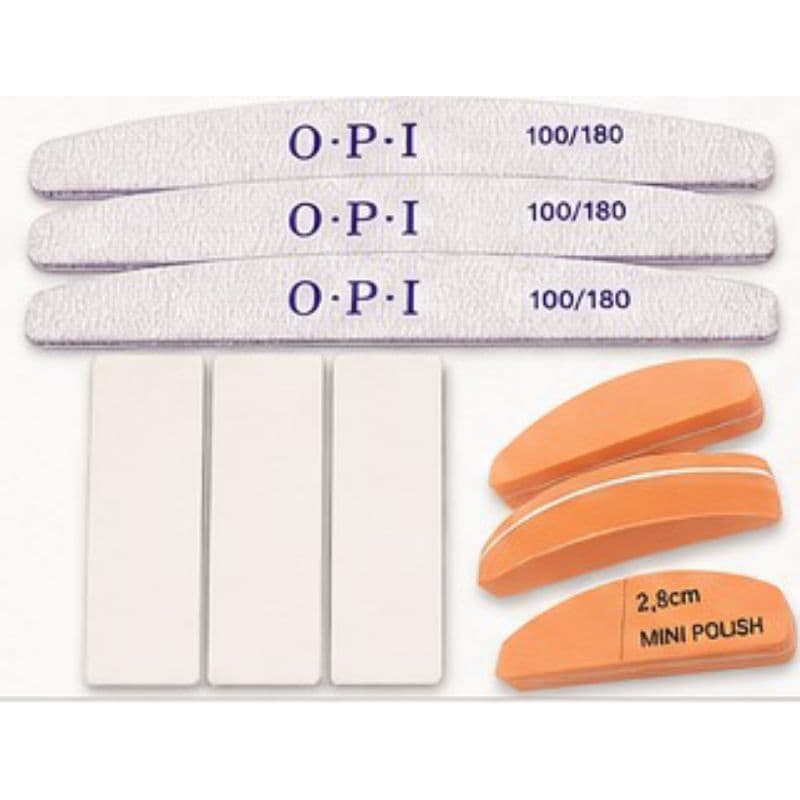 Kit 9 Lixas de Unha Profissional 100/180 💅 Bumerangue + Polidor Buffer Manicure Gel Fibra Acrílico
