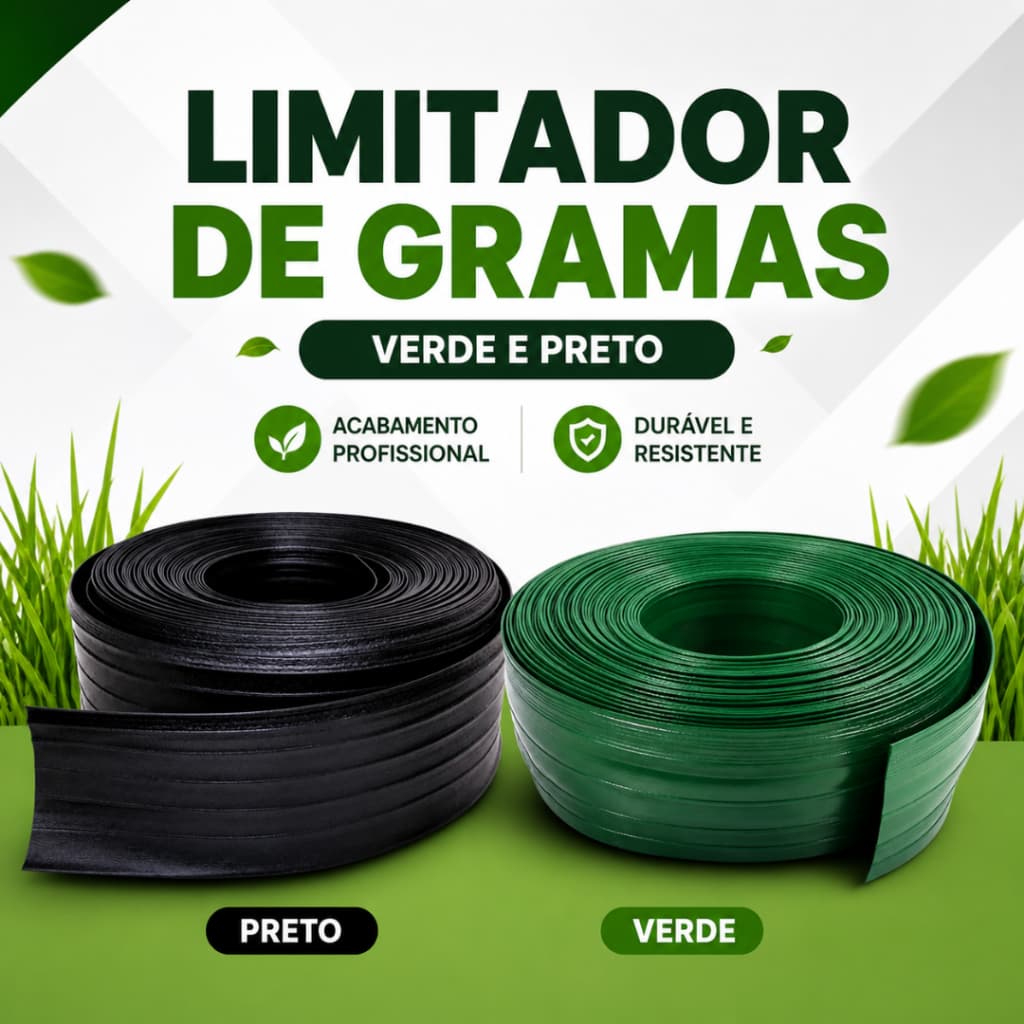 Limitador de Gramas Borda para Jardim 5 Metros Alta Resistência | Acabamento Profissional