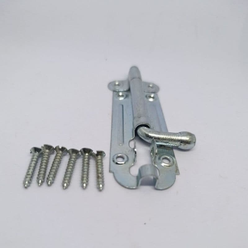 Trinco Ferrolho Fecho De Metal Zincado Para Porta Janela Portão + Parafusos ENVIO IMEDIATO