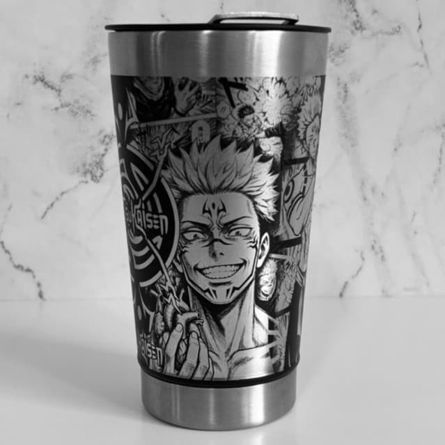 Copo Térmico Personalizado Jujutsu Kaisen Sukuna Gravação a Laser 360º