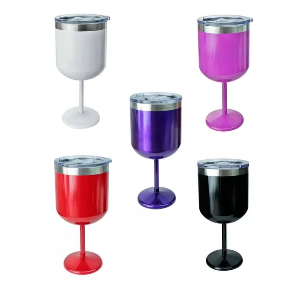 Copo Térmico Taça 510 ml Aço Inox com Tampa Sem Logo XLS Taça-510