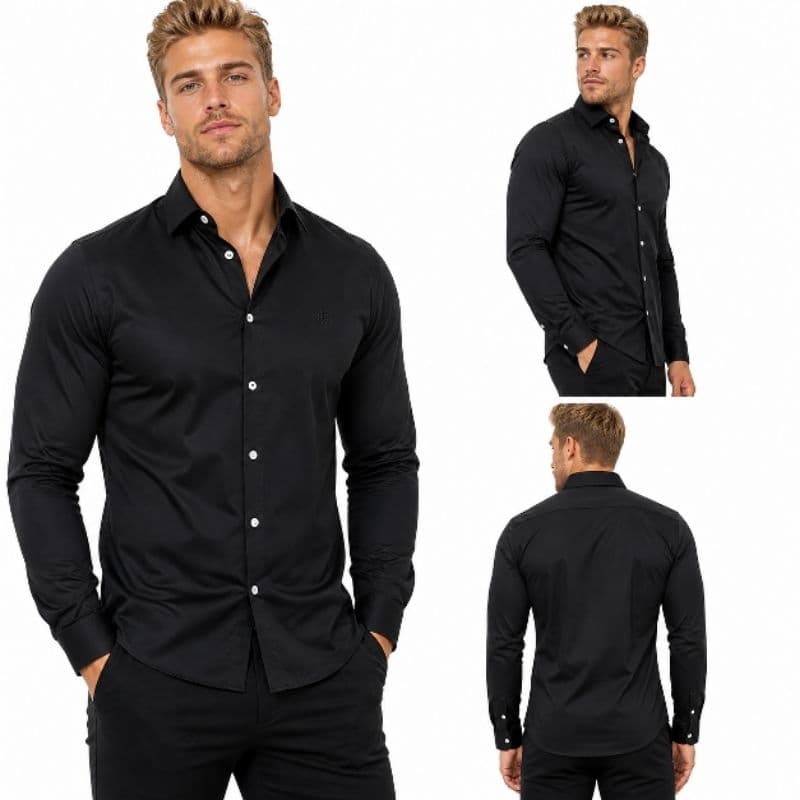 Camisa Social Masculina Sim Confortável manga longa elegante Aproveite