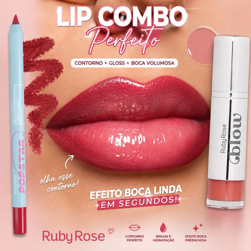 lapis red carped + gloss GB 20 Jane ruby rose Lip combo