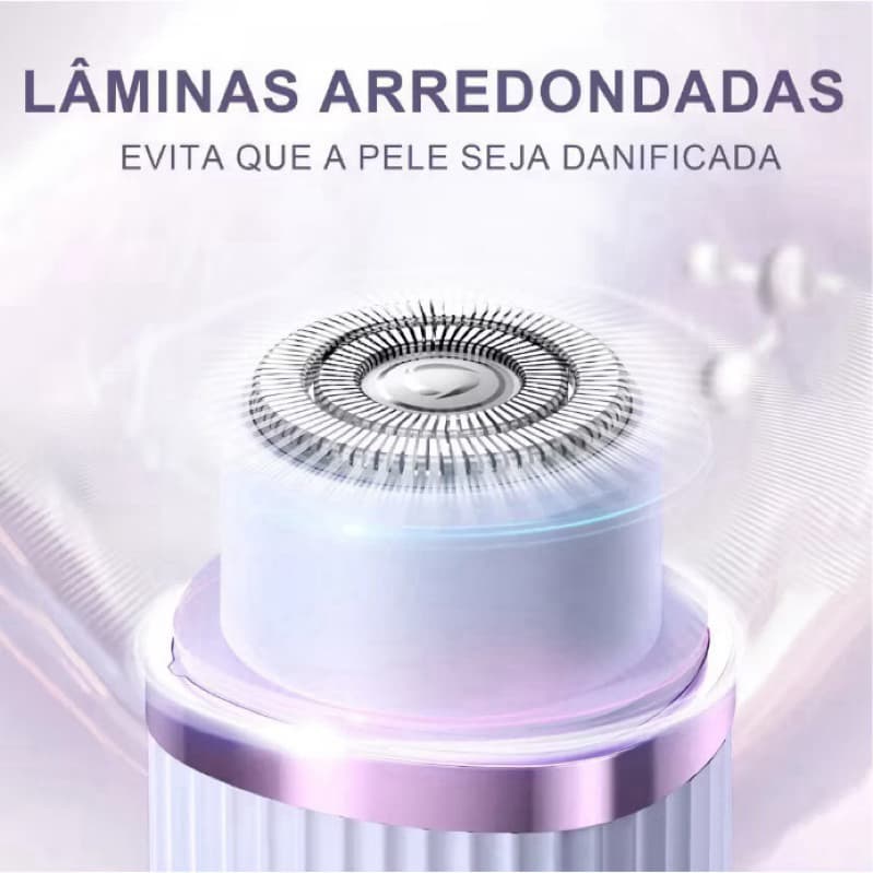 Depilador elétrico com navalha dupla e delicadeza  Recarregável com Tecnologia avançada  Indolor-envio rápido