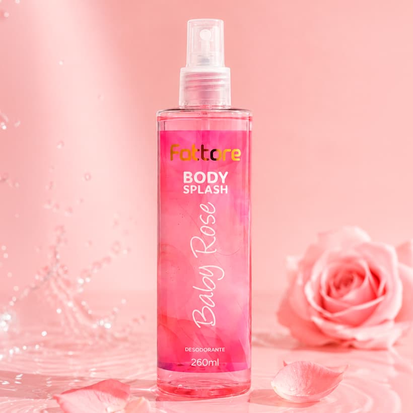 Body Splash Feminino Baby Rose Cítrico Floral Fattore 260ml - Citrico Leve