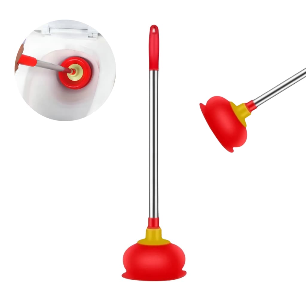Desentupidor Vaso Sanitário Borracha Cabo Alumínio 50cm Alta Pressão Resistente