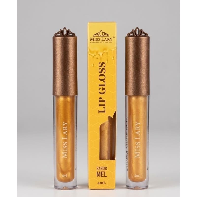 lip Gloss mel, cheiroso sabor mel miss Lary